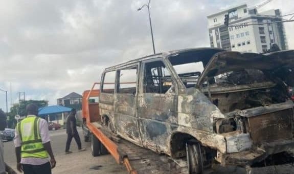Three Dead As Fire Razes Commercial Vehicle In Lagos
