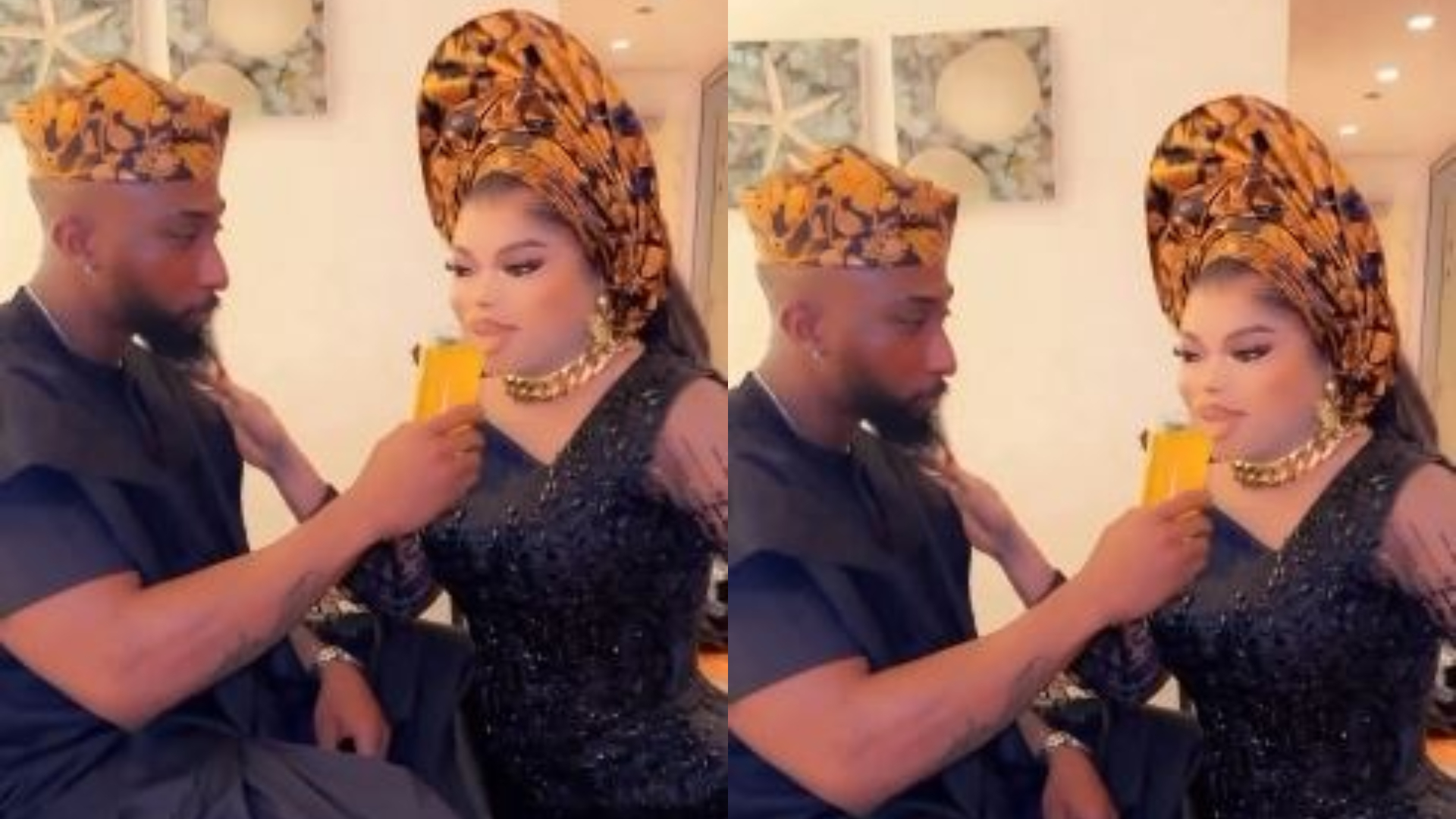 "That Man Was Obviously Paid" - Reactions Over New Video Of Bobrisky And His Alleged Lover