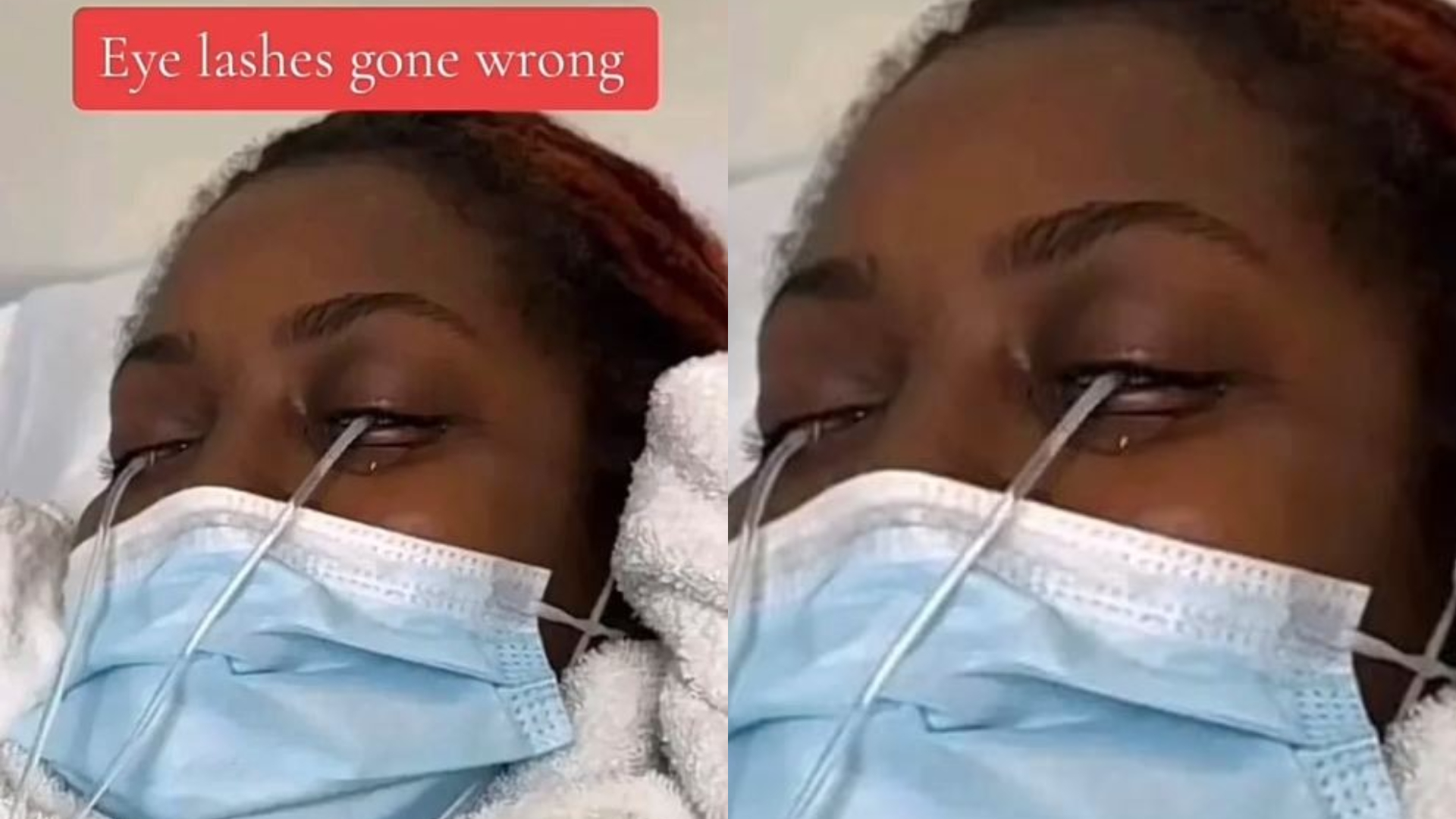 "Eyelashes Gone Wrong" — Moment TikTok Celeb, Bambi, Almost Goes Blind After Fixing Lashes (Video)