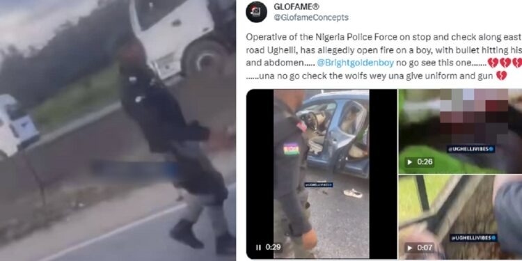Police Detained And Disarmed After Gunning Down Young Boy At East-West Road Checkpoint, Delta State (VIDEO)