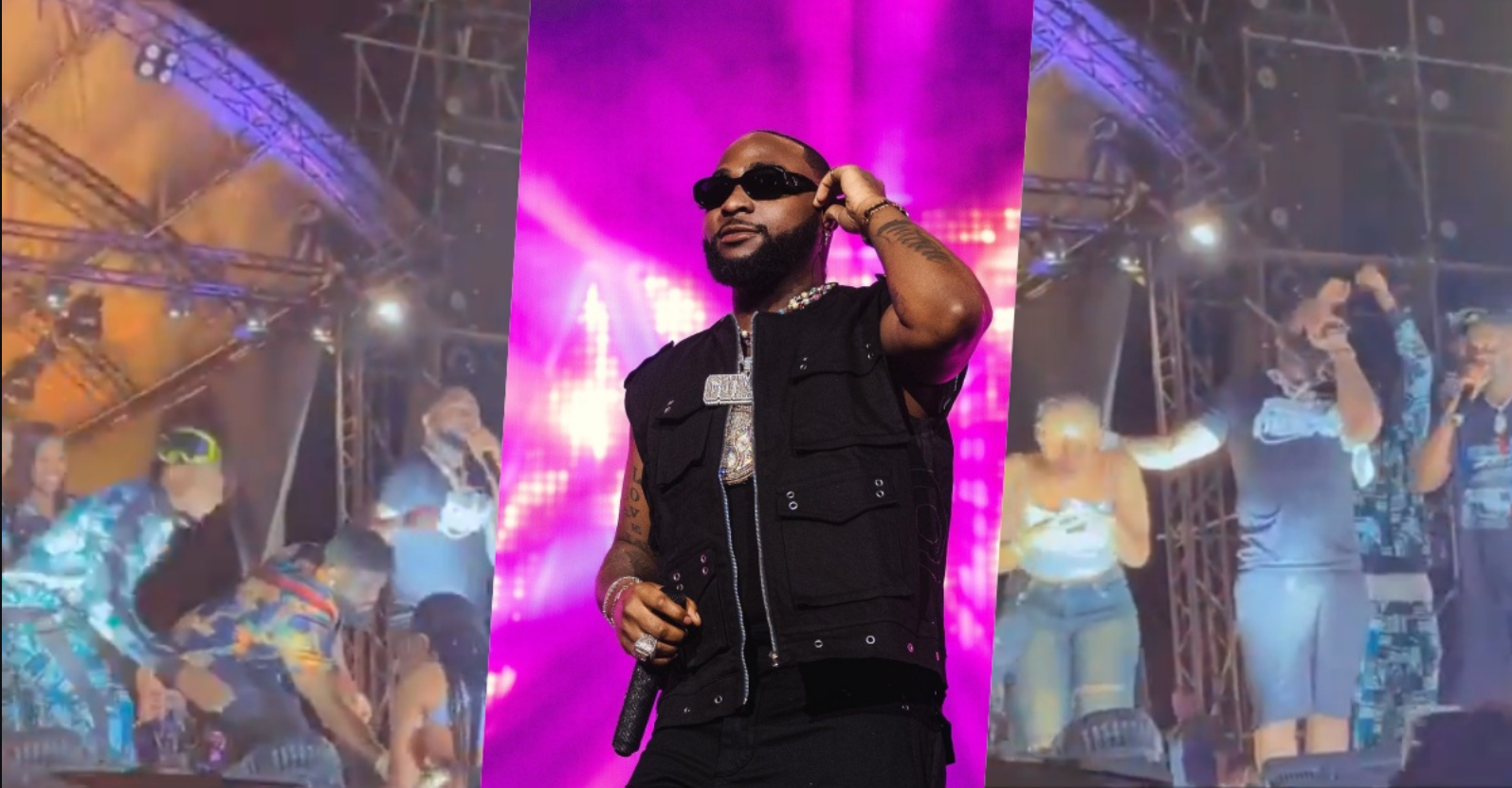 Davido has gathered reactions online after he gifted a female fan a whopping sum of N10 million during his performance in Port Harcout, Rivers State.