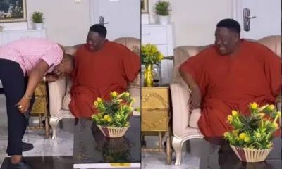 Actor Mr Ibu returns home from Hospital following leg amputation surgery (Video)