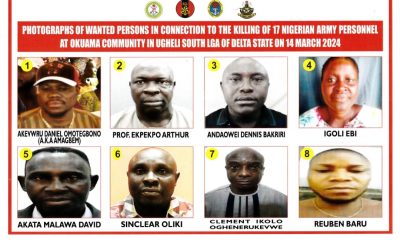Pursuit intensifies: Eight suspects declared wanted in Delta state military attack