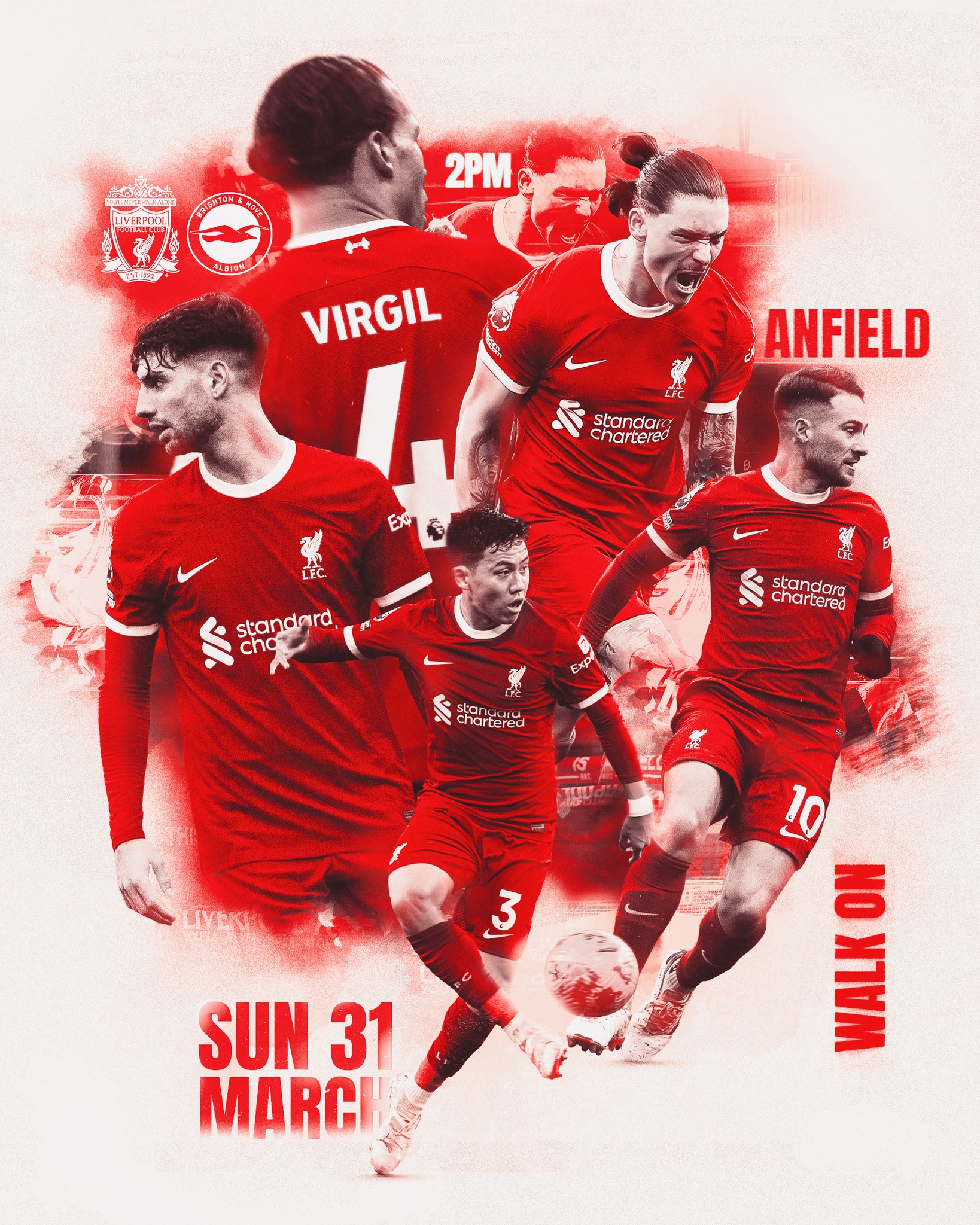 Liverpool vs. Brighton and Hove Albion: Confirmed Lineup