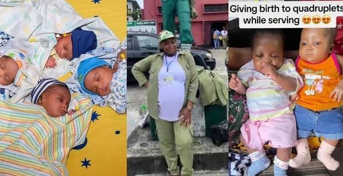 I need allawee for 5 - NYSC corper says after giving birth to quadruplets [Video]