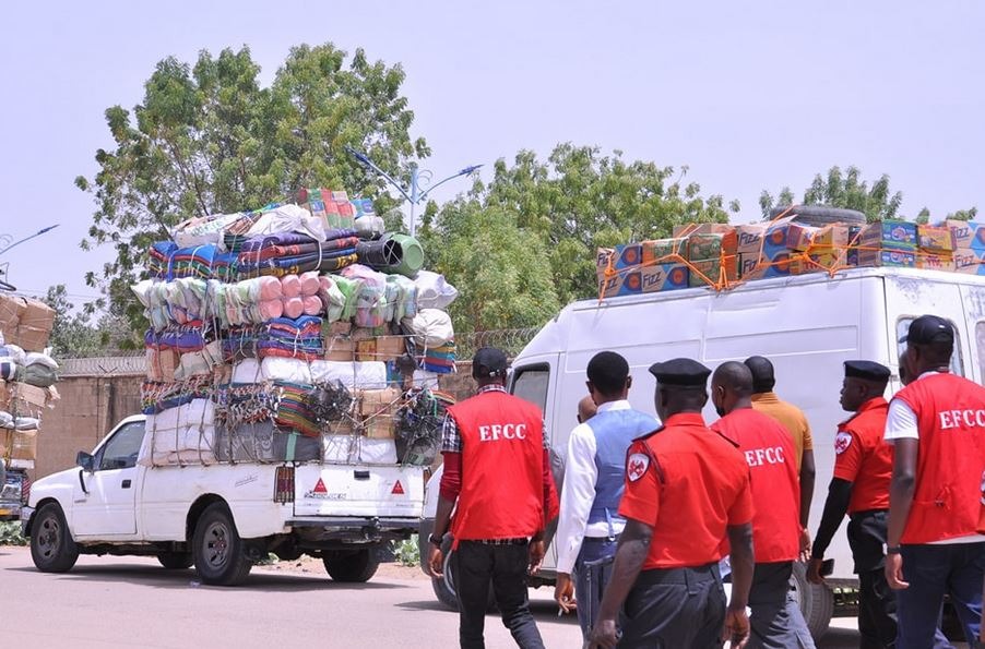 food insecurity: EFCC apprehends 21 food-loaded trucks heading to neighbouring countries