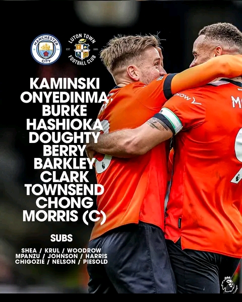 Manchester City vs. Luton Town: Confirmed Lineup