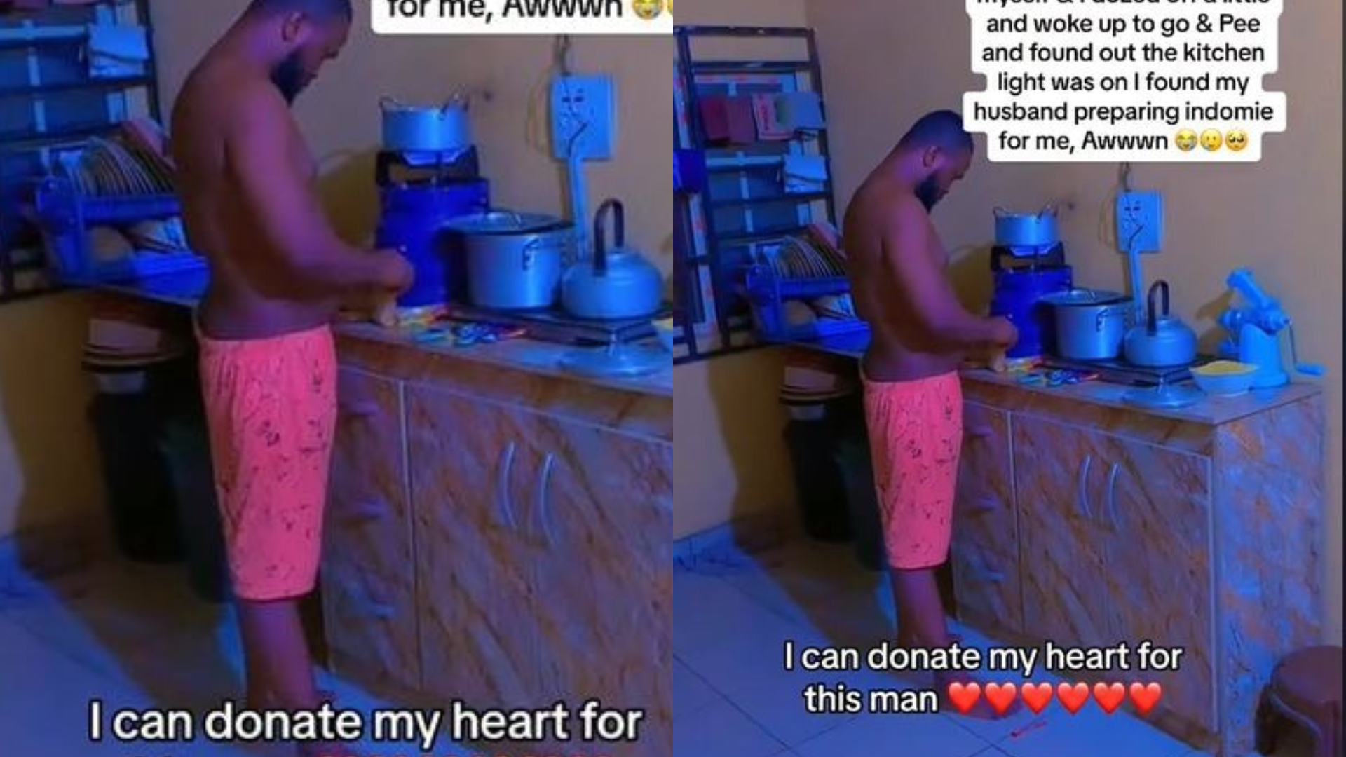 Romantic moment husband wakes up to cook for breastfeeding wife at 2 am [Video]