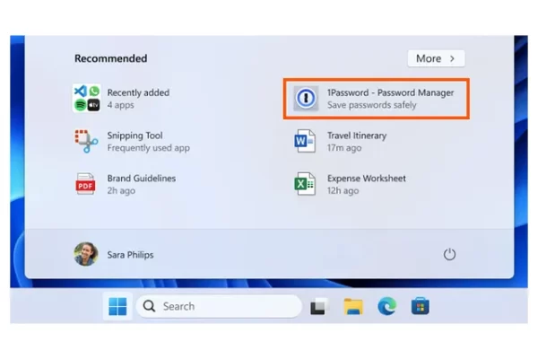 The Start menu app recommendations in Windows 11: PHOTO CREDIT|MICROSOFT