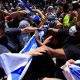 Israel supporters attack pro-Palestine camp in U.S