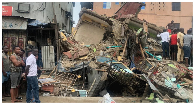 Many trapped as two-storey building collapses in Isale Eko