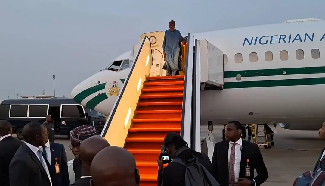 President Tinubu returns to Abuja after Overseas trips