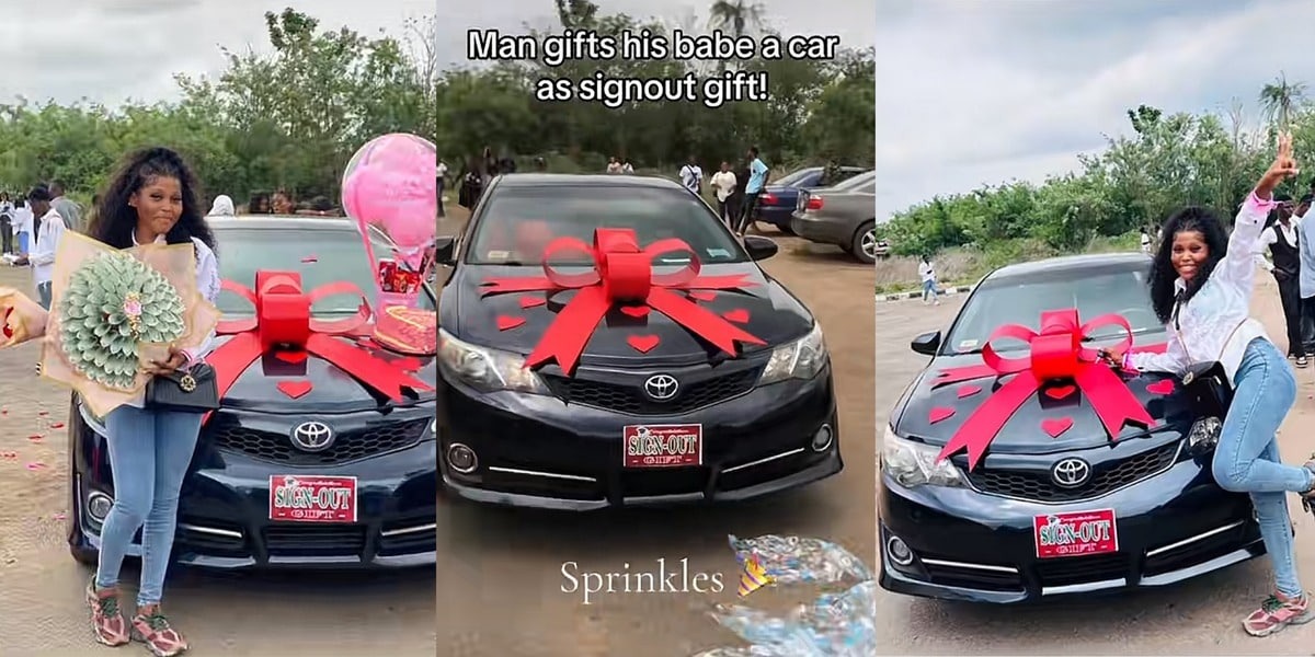EKSU graduating student receives car from boyfriend as sign-out gift (Video)