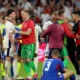 Moment Declan Rice was stopped from 'beating' Slovakia coach