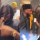 Moment Davido shows excitement as Olamide appeared at his wedding (Video)