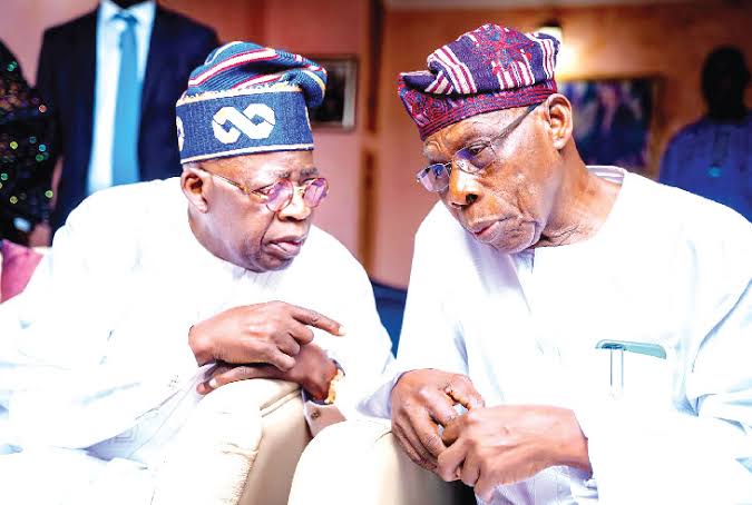 Olusegun Obasanjo has gotten a lot of lips rolling after he was seen rocking a cap with President Bola Ahmed Tinubu's emblem.