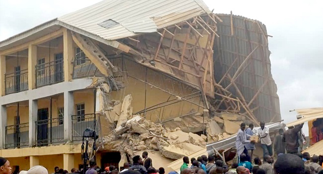 Over 200 students trapped as school building collapses