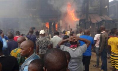 Fire destroys part of Lagos State government staff quarters