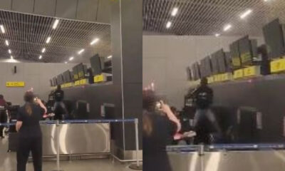 Angry traveller destroys American airlines counter over plane ticket (Video)