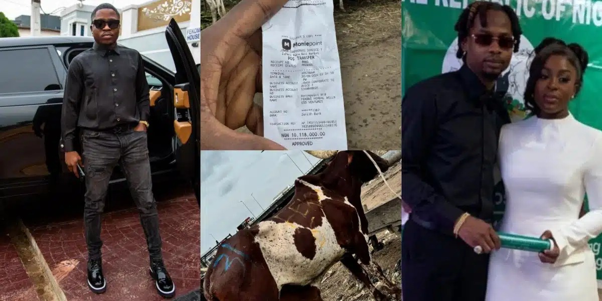 Fekomi gifts Yhemolee N10 million worth cows ahead of his wedding