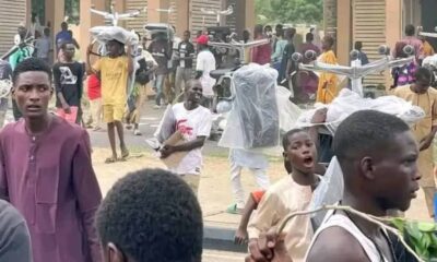 Protesters loot in Kano, leaves NCC building in ruins