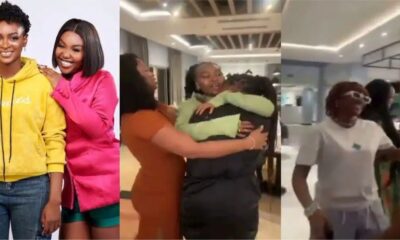 A touching video shows Rhuthee and DJ Flo reuniting with their family after being kicked off Big Brother Naija.