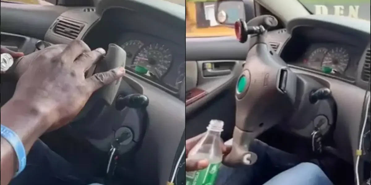 Passenger raises alarm over cab driver’s weird steering wheel