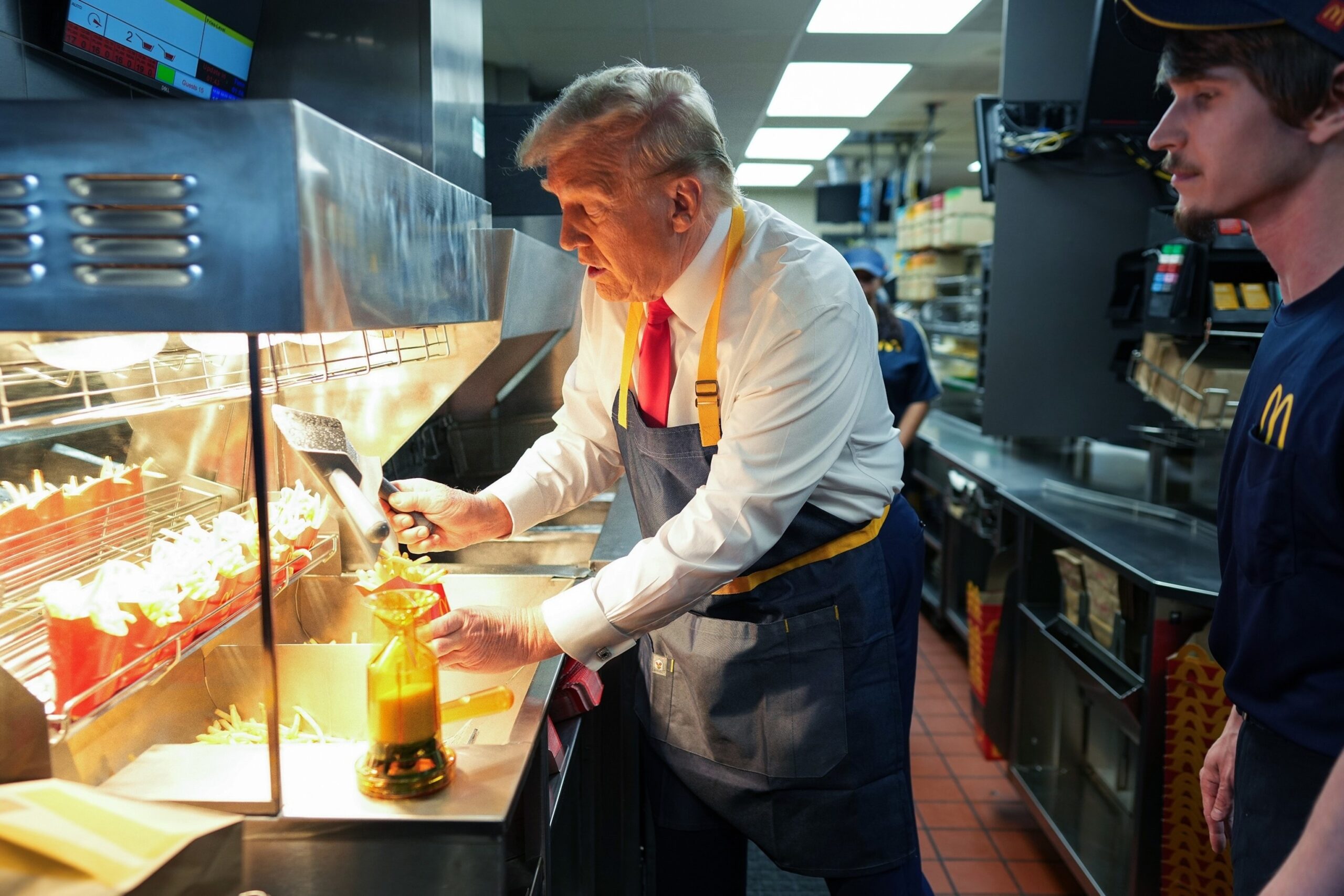 Donald Trump caught working at McDonald's