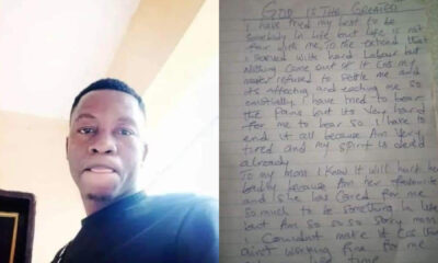 Man commits suicide, drops note after his boss refuses to settle him for 7 years workmanship