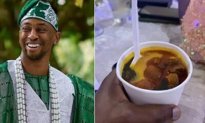 Bbnaija's Saga surpilrised over parfait-sized Amala served at wedding, blames ‘T-Pain’