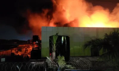 BREAKING: Fire engulfs Lagos factory, destroys goods