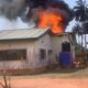 VIDEO: Fire razes INEC office in Delta